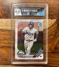 WANDER FRANCO 2019 1ST BOWMAN CHROME ROOKIE RC #BCP-100 HGA 9 - EL PATRON