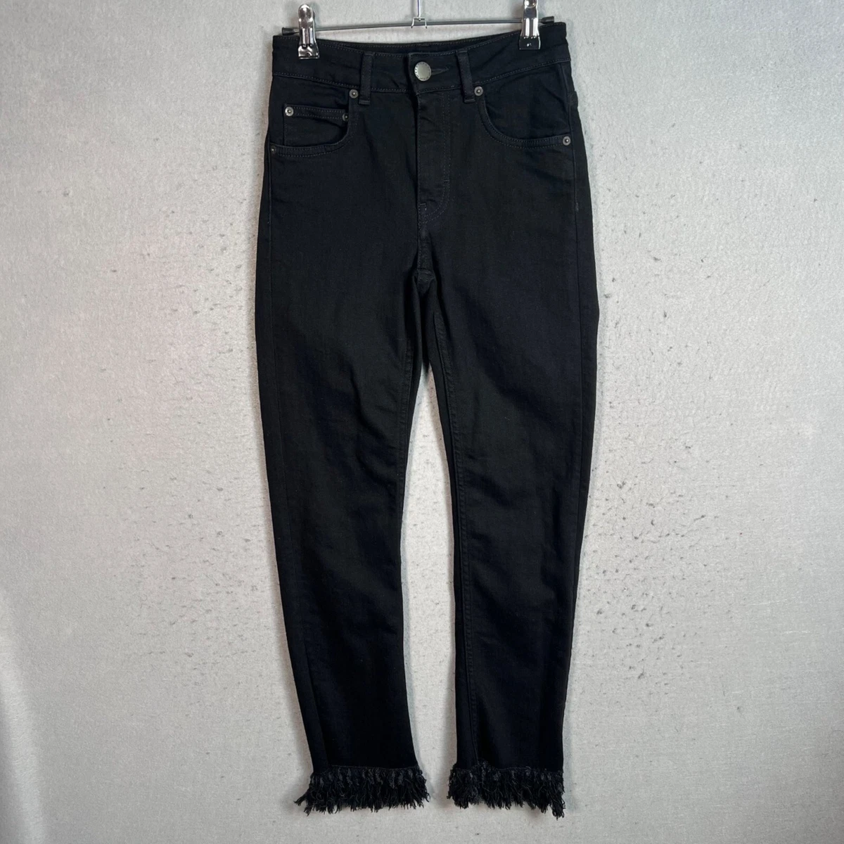 COLLUSION - Jean skinny à taille mi-haut - Noir délavé