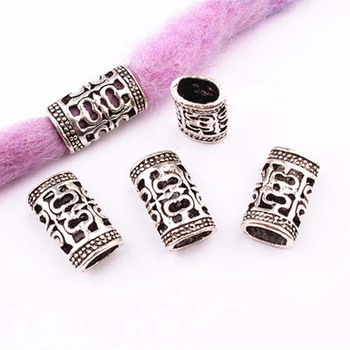 Anillos de aleación trenza para el cabello puños colgantes rastas cuentas accesorios - Imagen 9 de 19