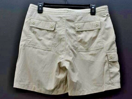 Pantalones Cortos de Senderismo Carga Blancos Bolsillo Solapa Cintura Cordón Impermeable para Mujer 12 Foto 2 de 4