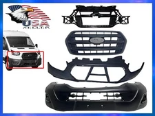 For 2020-2024 Ford Transit Front Bumper Upper Lower Cover W Grille & Bracket Set