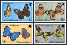 Islas Salomón 431-434, MNH. Mi 422-425. Mariposas 1980. Parthenos Sylvia,