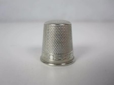 Unusual Silver Plated Brass Thimble