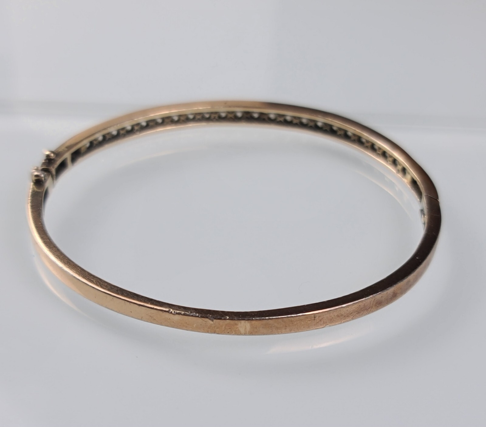 Sterling 925 Solid Silver Iced AAA Hinged Bangle … - image 6