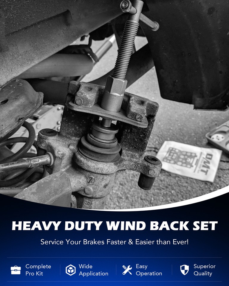 OMT 24pc Disc Brake Piston Caliper Compressor Tool Kit and Wind Back