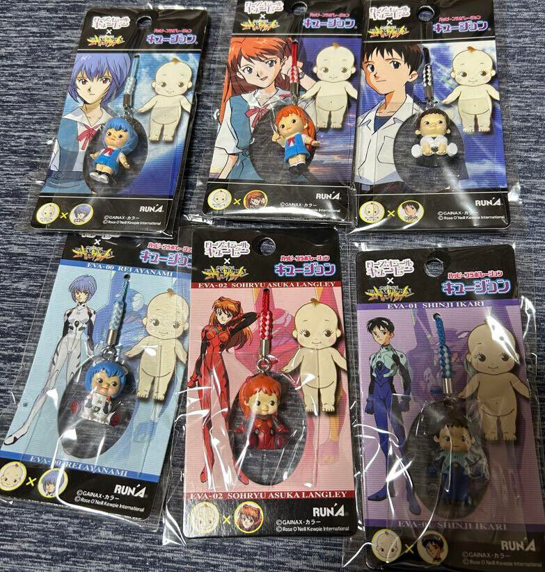 Evangelion x Rose O'Neal Kewpie Collab Asuka Rei shinji 6Set