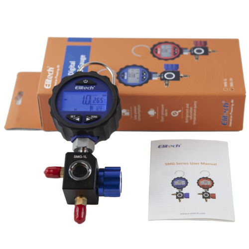 Elitech SMG-1L Refrigeration HVAC Digital Pressure Gauge Single Manifold Gauge - Picture 7 of 8