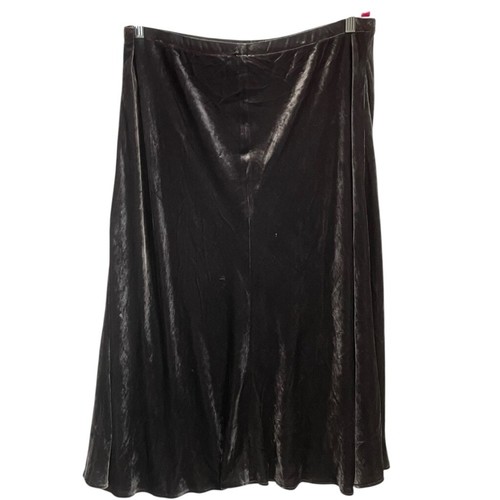 Eileen Fisher Velvet Silk Bland Midi Skirt Size L A-Line Pull On - Picture 2 of 7
