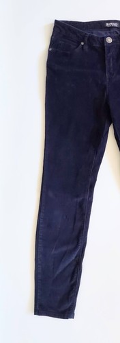 Buffalo David Bitton Supreme Corduroy Pants Size 4 Mid Rise Skinny Blue Stretch - Picture 2 of 7