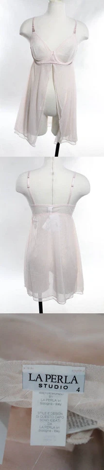 La Perla Studio Sheer Chemise Tamaño: Grande Color: Rosa Claro 0013076 - 22 Foto 2 de 2