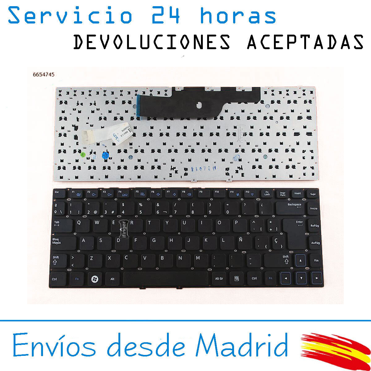 Teclado De Portatil Para Samsung Np300e4z En Español Nuevo Keyboard Sp dsd...