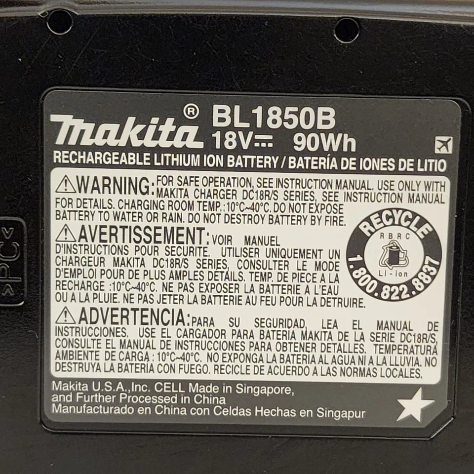HOT-OPEN BOX BL1850B 18V Ion 5.0Ah Battery 4pc - Image 3 of 4