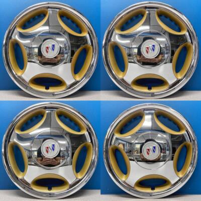 1996 Buick Skylark Olympic Edition # 1145 14'' 5 Spoke Hubcaps # 09593114 SET/4