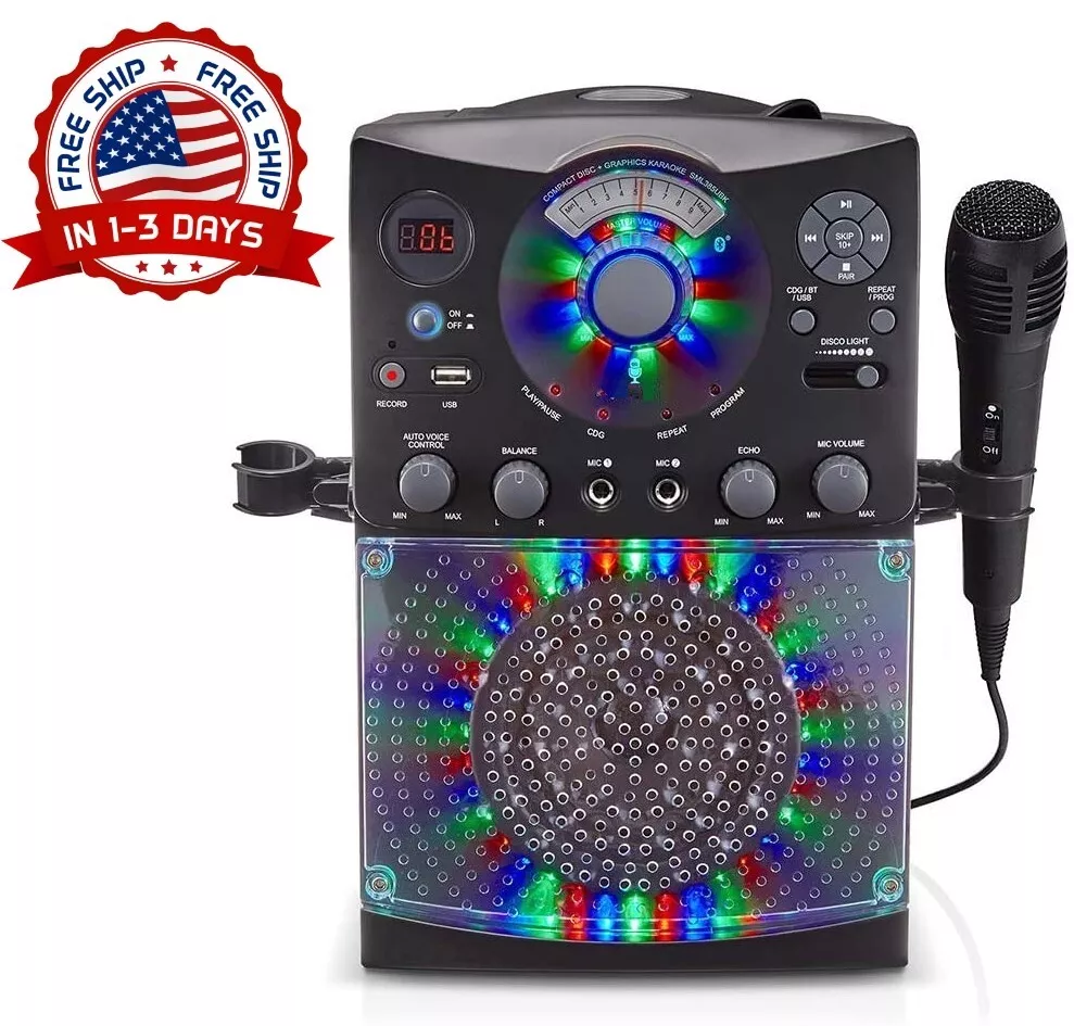 Bafle karaoke bluetooth equipo sonido luces microfono reproductor