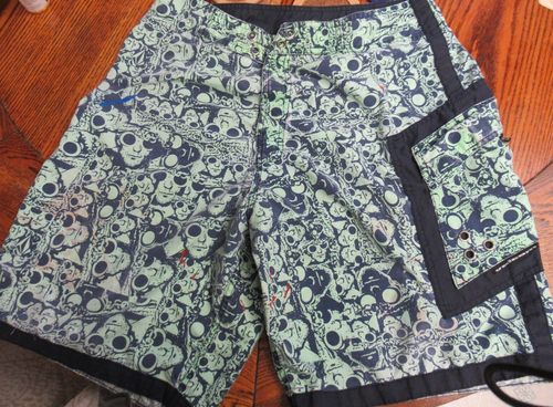 Pantalones cortos Kurt Cobain Volcom tabla de surf años 2000 vintage 32 cintura raros | eBay