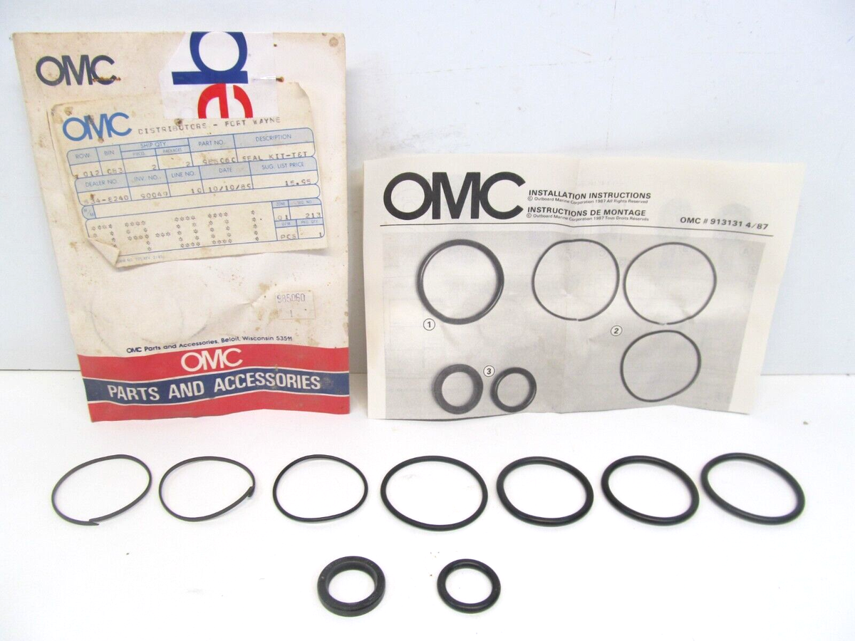 New OMC Cobra Stern Drive OEM Seal Kit 985060 BRP Trim & Tilt