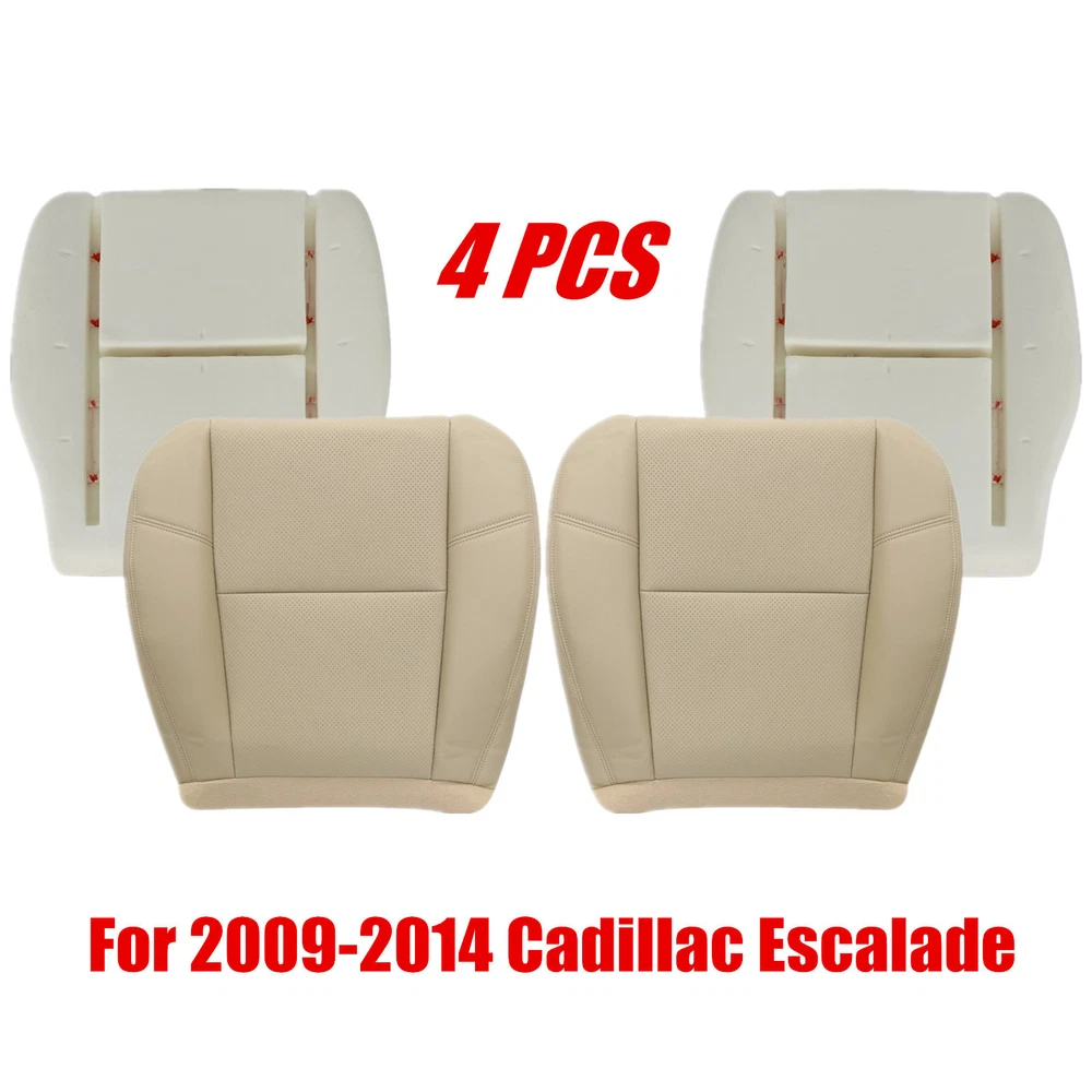 2009-2014 For Cadillac Escalade EXT Front Bottom Top AC Leather Seat Cover Tan