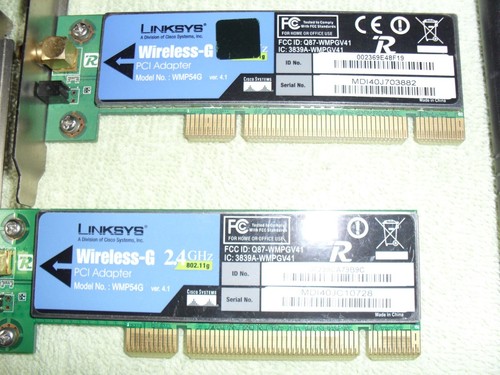 Carte adaptateur PCI Linksys WMP54G Wireless-G 2,4 GHz x2 - Photo 2/3