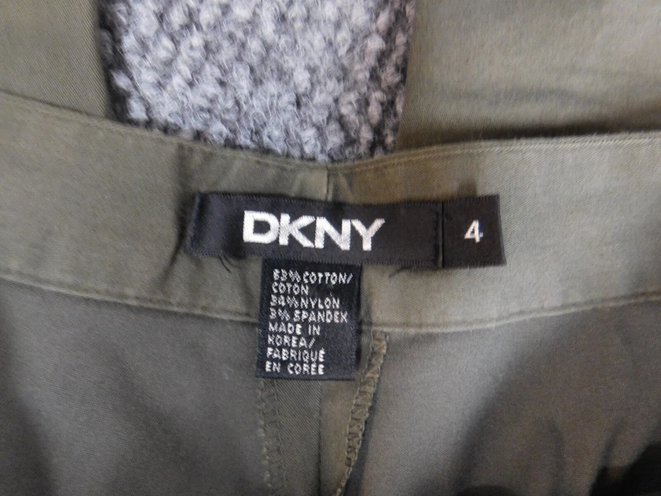 DKNY Mujer Pantalones 4 Verde Pantalones Chino Foto 3 de 4