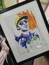 Valentino Rossi Quadro Corniciato Stampa Arte Edizione Limitata
