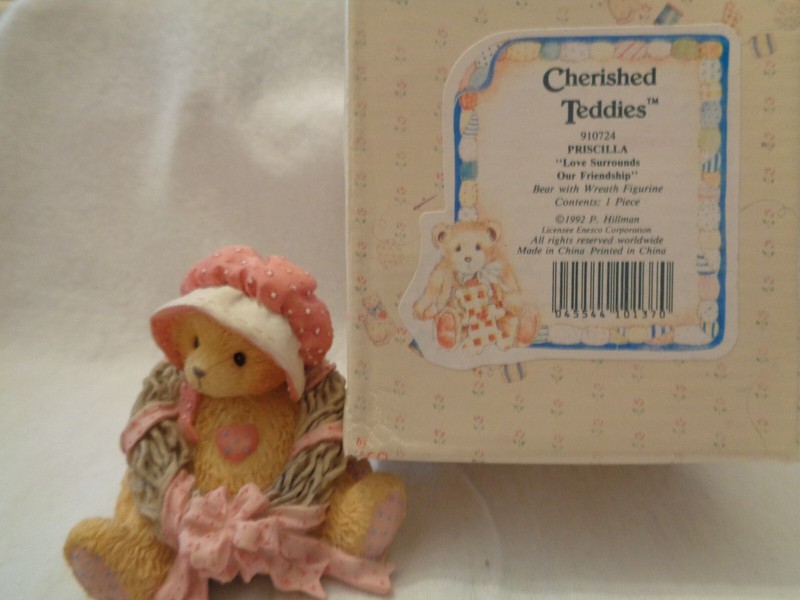 Vintage Cherished Teddies Priscilla  "Love Surrounds Our Friendship" 1992, NIB