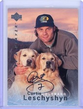 1995-96 Upper Deck Curtis Leschyshyn Be a Player Auto Colorado Avalanche