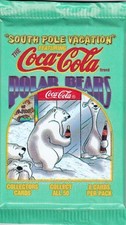 1996 Coca Cola Polar Bears "South Pole Vacation" Trading Card Pack