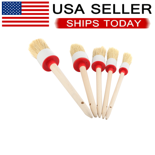 5 Pack Car Detailing Brush Set, Auto Detail Brushes Kit for Cleaning C