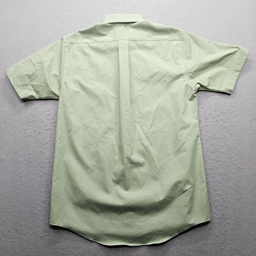 Stafford Casual Button Down Shirt Men 15 1/2 Light Green Short Sleeve - Picture 9 of 9
