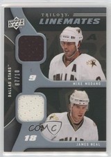 2009 Upper Deck Trilogy Line Mates Platinum 7/10 James Neal Mike Modano HOF 0n64