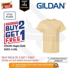 Gildan G200 Ultra Cotton T Shirt BUY 2 GET 1 FREE Blank Plain Casual Unisex Tee.
