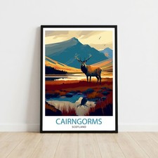 Cairngorms Scotland Travel Poster Wall Art Print Holiday Gift