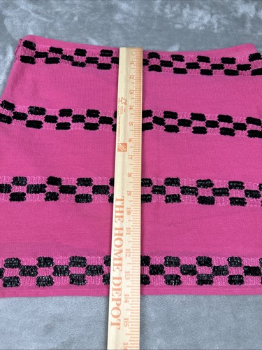 Gryphon New York Mini Skirt SMALL Pink Geometric Embellished Beaded Glam Zipper - Bild 7 von 11