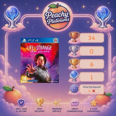 Life is Strange: True Colors PS4 Platinum Trophy Service