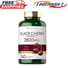 Carlyle Black Cherry Extract Concentrate 2800 mg | 240 Capsules | Non-GMO...
