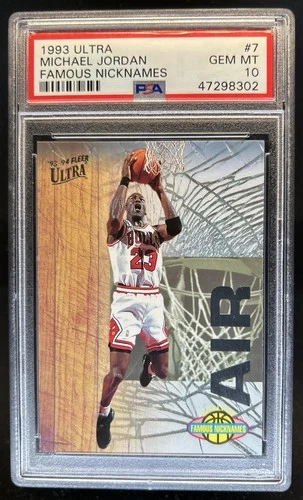 1993-94 Fleer Ultra Michael Jordan Famous Nicknames #7 Bulls PSA 10 GEM MINT