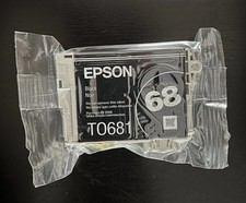 Genuine Epson 68 Black Printer Ink Cartridge  T0681  Sealed