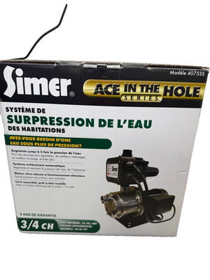 #ad Simer 4075SS01 3 4 HP Stainless Steel Water Pressure Booster Home Faucet READ $319.99