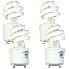 13 Watt GU24 Base 2 Prong Light Bulb, CFL T2 Mini Twist Lock Spiral Compact F...