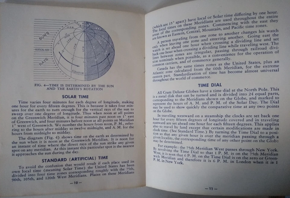 Винтажный глобус мира George F. Cram (с 1867 года) - 101⁄2 дюйма (в оригинальной коробке) - Изображение 3 из 4