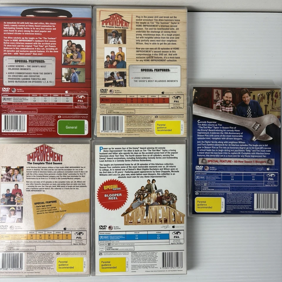 Home Improvement DVD Season 1 2 3 4 5 Box Set Bundle 1-5 Tim Allen TV Region 4 - image 4 of 4