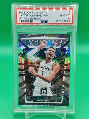 2023-24 Panini Donruss Optic My House Victor Wembanyama #6 Holo Prizm PSA 10 RC