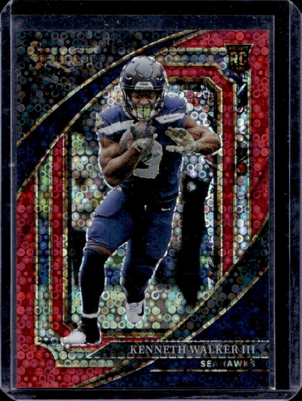 2022 Select Kenneth Walker III RC Red Disco Prizm Suite #5/49 Seahawks