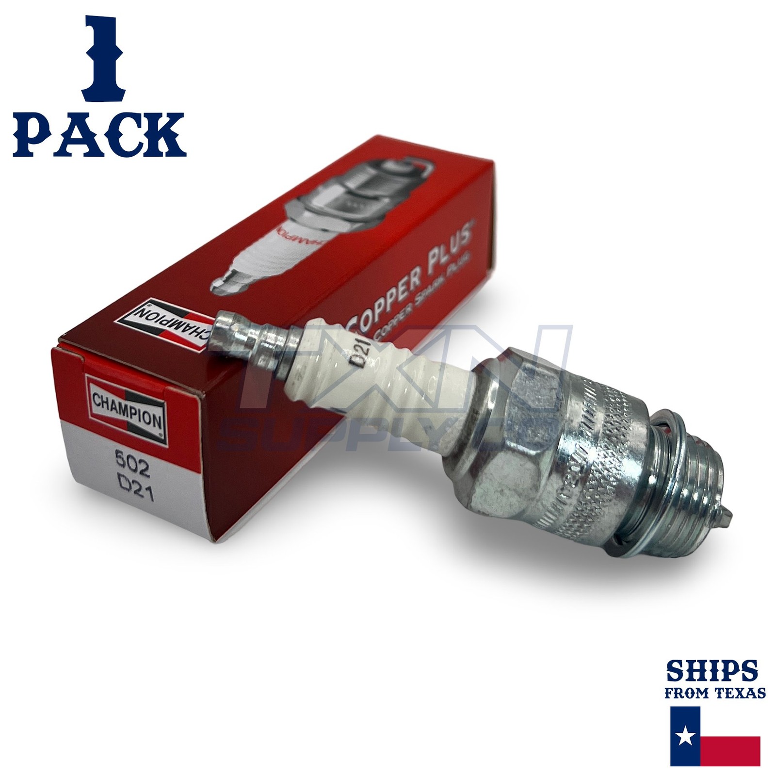 Champion 502 Copper Plus Spark Plug D21 D-21 - 1 Pack