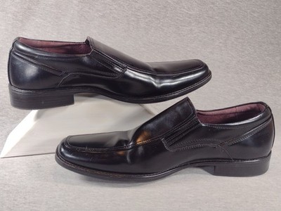 Freeman Henson Slip-on Loafers Dress Shoes Mens 10.5 M Black Leather Office 1630
