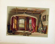 Original Old Antique Print Dining Room Plate And Editorial C1893 Art Victorian