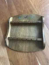 Vintage Wooden Spoon Rack – Folk Art Bird – Cottagecore Grannycore  12-Slots