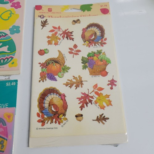 6 Packs of Vintage Easter Stickers, 1 Pack of Vintage Thanksgiving Stickers - Picture 3 of 3