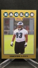 TREVOR LAWS 2008 TOPPS GOLD ROOKIE CARD SP #D 986/2008 EAGLES. rookie card picture