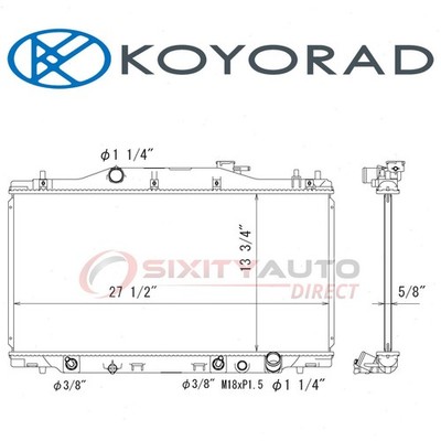 Koyorad A2412 Radiator for 2412 Cooler Cooling Antifreeze Coolant Belts yc